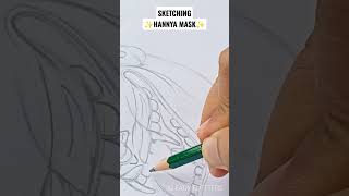 #Sketching HANNYA MASK #drawing #drawingtutorial #shorts #shortsvideo #tutorials