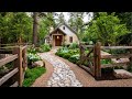Beautifully Simple Living 🤍 Small Garden & Rustic Fence Ideas for a Timeless Farmhouse Entry