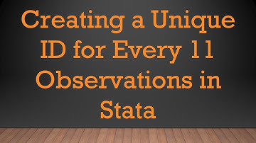 Creating a Unique ID for Every 11 Observations in Stata