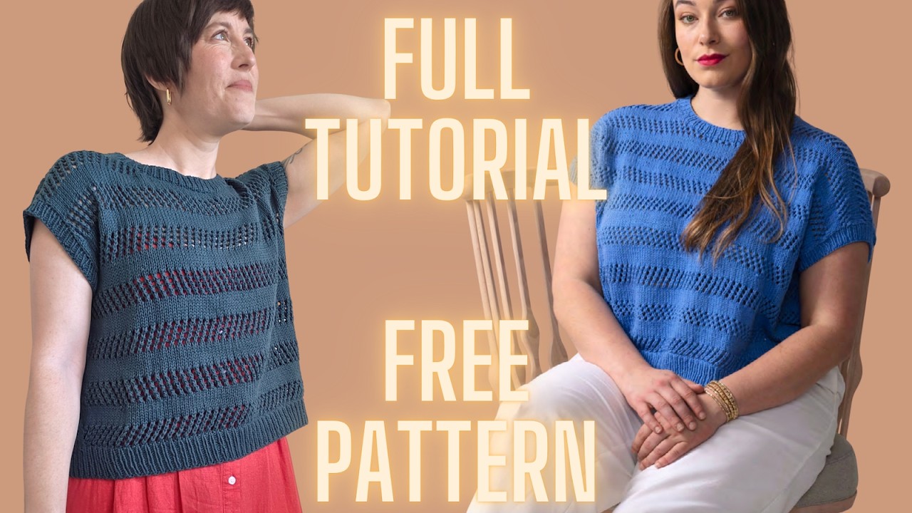 Let's knit a bottom-up summer top together (full tutorial, free