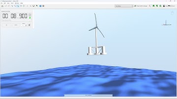 Falling floating wind turbine semisubmersible - with Ashes