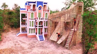 Building Creative Great Beautiful Modern 4 story Mud Villa House With special Structure Slide .