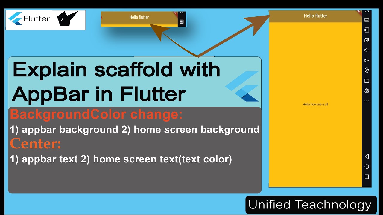 Flutter Scaffold: appBar là một tính năng cực kỳ quan trọng để tạo ra giao diện đẹp mắt và chuyên nghiệp trong ứng dụng Flutter của bạn. Xem hình ảnh liên quan để tìm hiểu thêm về cách sử dụng tính năng này và tạo ra ứng dụng hoàn hảo.