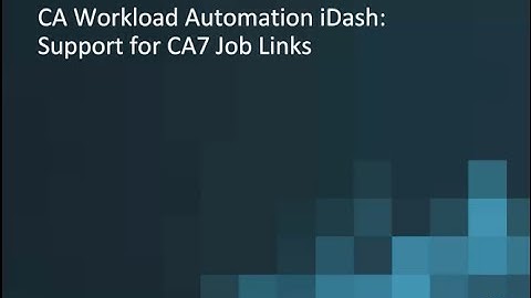CA Workload Automation iDash v12.0.01: Support for CA 7 Job Links