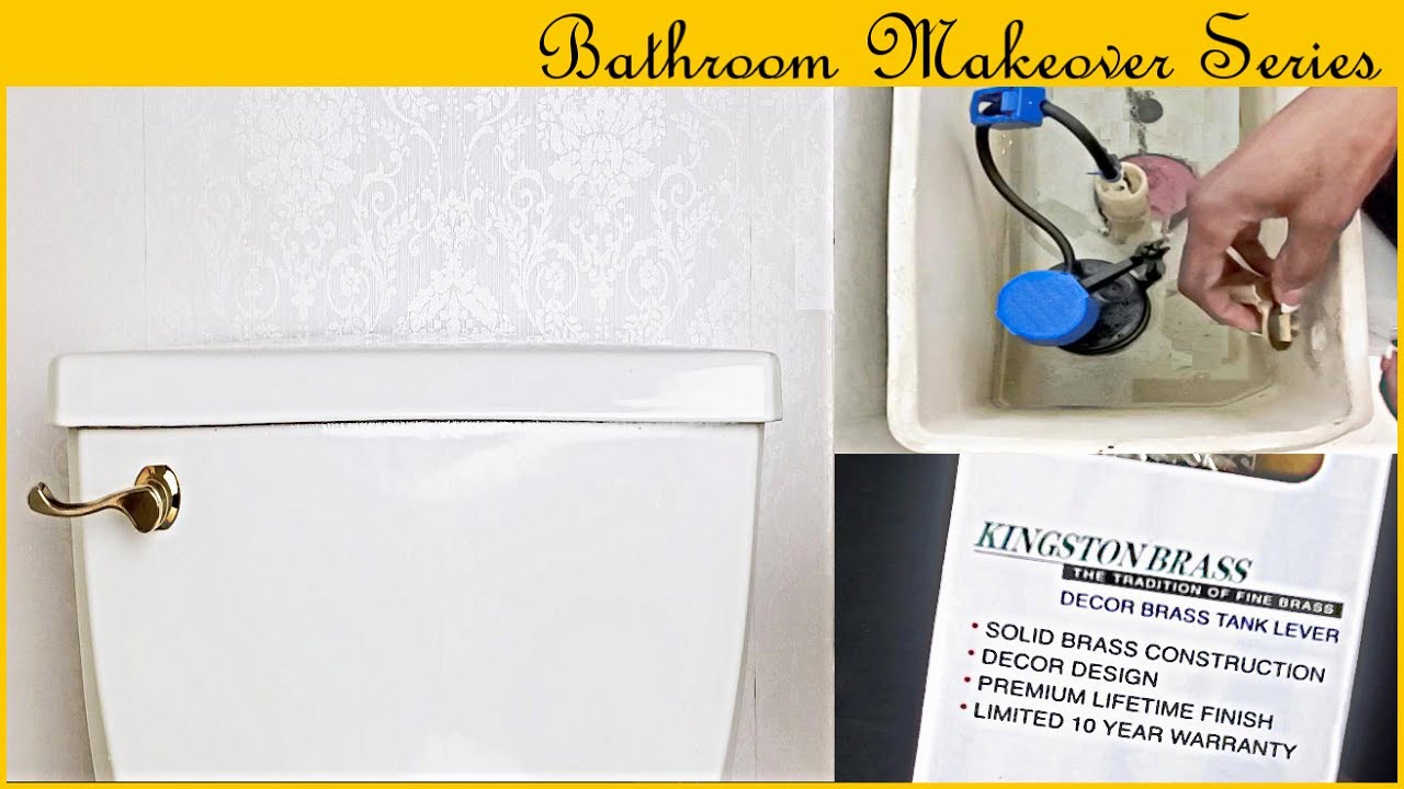 DIY Toilet Tank Lever Removal/New Install HowTo Powder Room Makeover