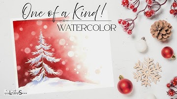 WHAT!? 😱 This Unique Watercolor Christmas Technique Looks Hard — But ANYONE Can Do It!