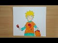 How to draw Naruto Uzumaki || Easy drawing for beginners || #naruto #anime #drawing #tutorial #cute 