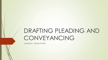 Drafting Pleading & Conveyancing- Application for Bail