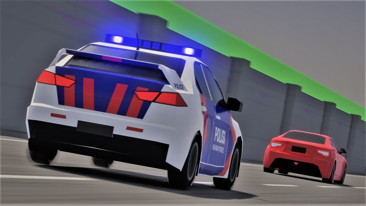 Low Poly Blender Animation Police Chase 2