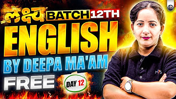 Lakshya Day 12 | NIOS Class 12th English Grammar | Tenses