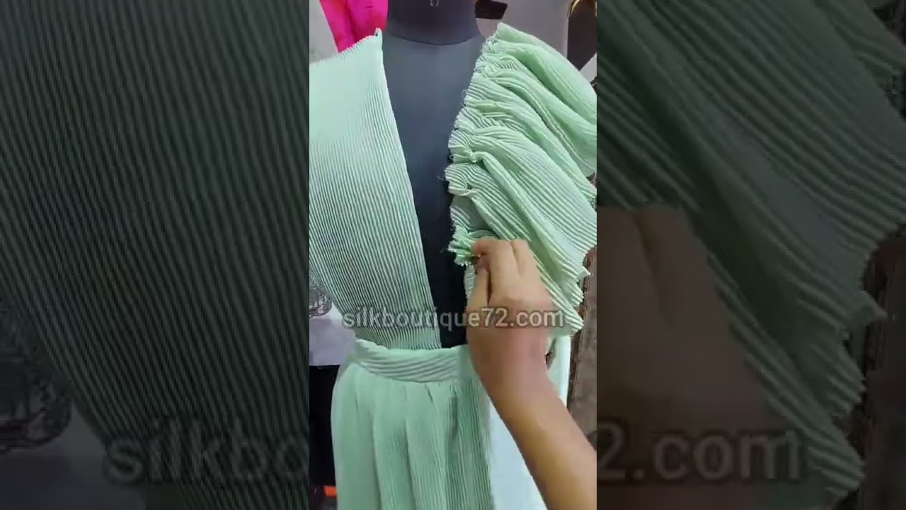 pleated georgett 2 in 1 dress pleated skirt and top DIY ruffle dress