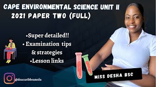 CAPE Environmental Science Unit II  2021 Paper Two Solutions