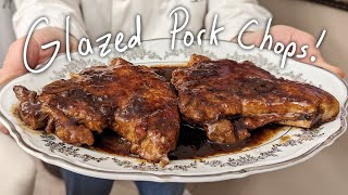 Pork Chops with balsamic glaze  quick and delicious