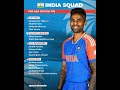 India Squad For Asia Cup2025🇮🇳 #viralshort #shortsviral #cricketupdate #indiateam #asiacup #cricket
