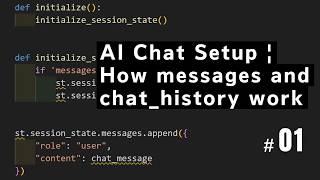 AI Chat Setup How messages and chat history work