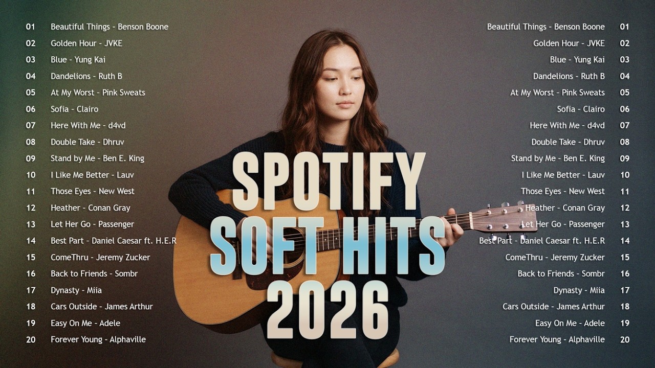 Best Acoustic Covers – Spotify Soft Hits 2026 🌙 Soft, Calm & Easy Listening