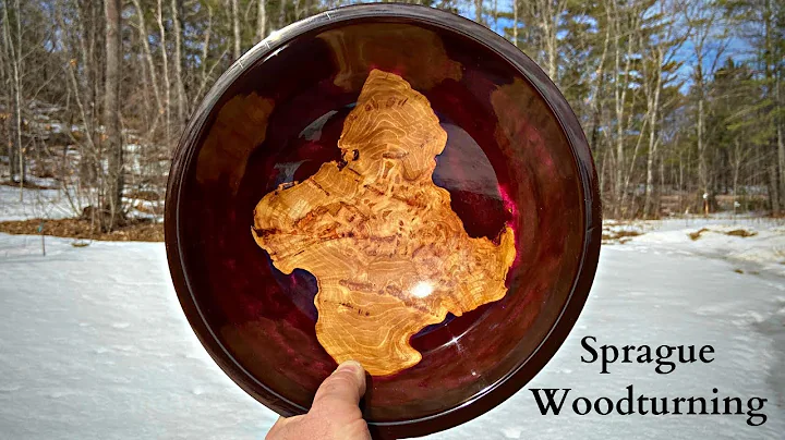 Woodturning - A Burl Island in a Sea of Burgundy