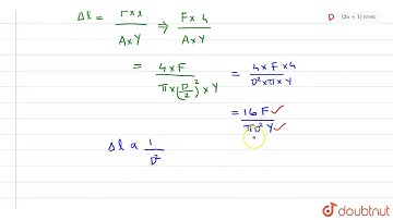 The ratio of diameters of two wires of same material is `n:1`. The length of each wire is `4 m`. On