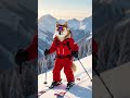 Skiing Shiba Inu! ⛷️ This Dog's Mountain Adventure is Viral | #ShibaInuShorts #dog #funnydogs