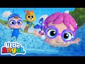 Mermaid vs Baby Shark Race | Little Angel Kids Songs &amp; Nursery Rhymes