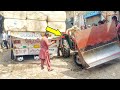 Long Vehicle Container &amp; Tractor Badly Stuck In Street