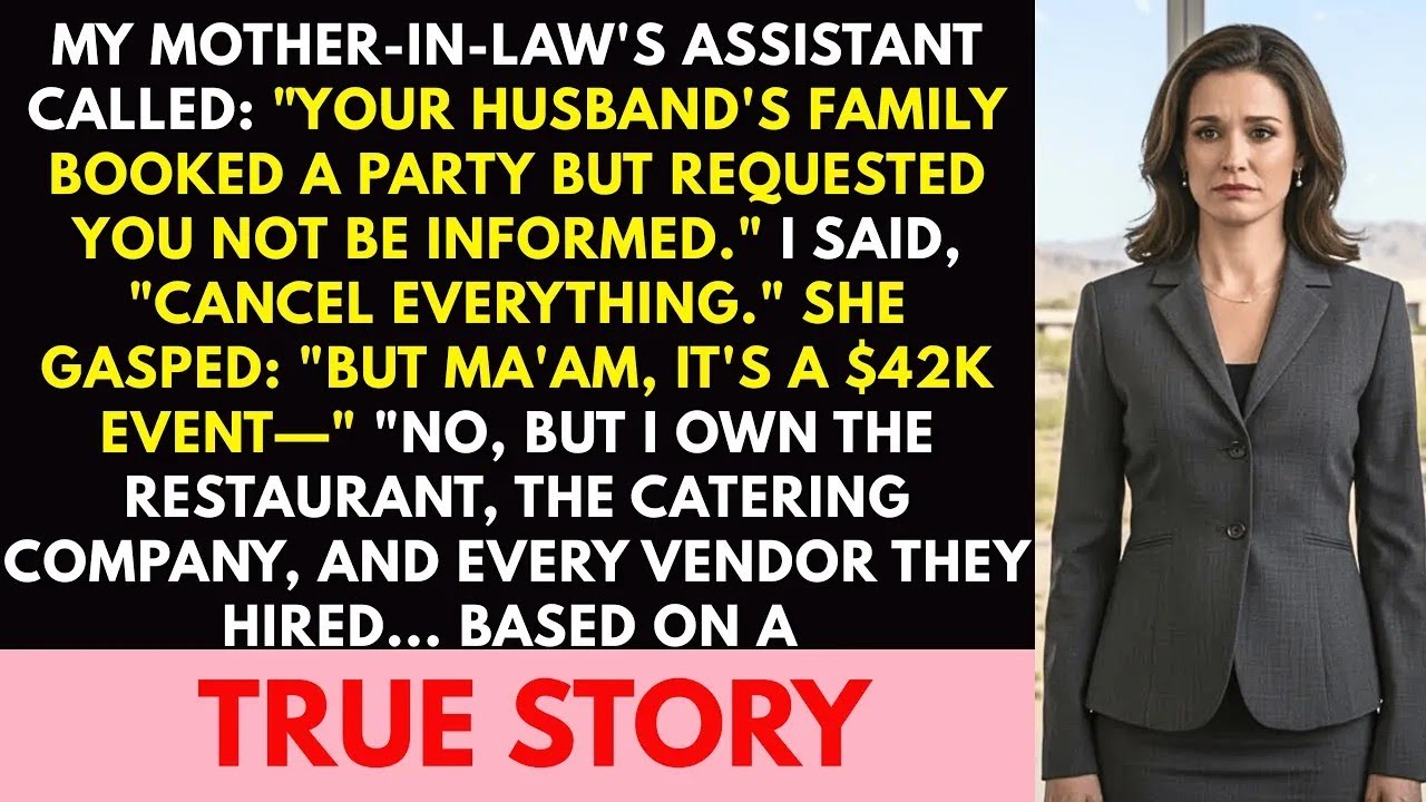 My Mother-in-Law Booked My Restaurant for Her Party and Banned Me—She Didn't Know I Own the Entir...