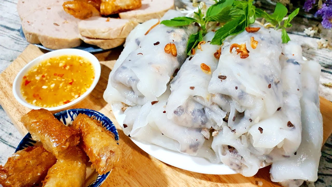 Bánh Cuốn /Cách Làm Bánh Cuốn bằng chảo chống dính nhanh đơn giản thơm ...