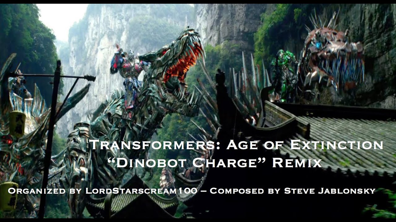 Transformers Age of Extinction "Dinobot Charge" Remix YouTube