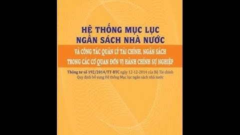 Hướng dẫn chi theo mục lục ngân sách