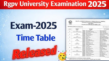 Finally Rgpv time table released | Rgpv exam-2025 update | Dec Exam 2025