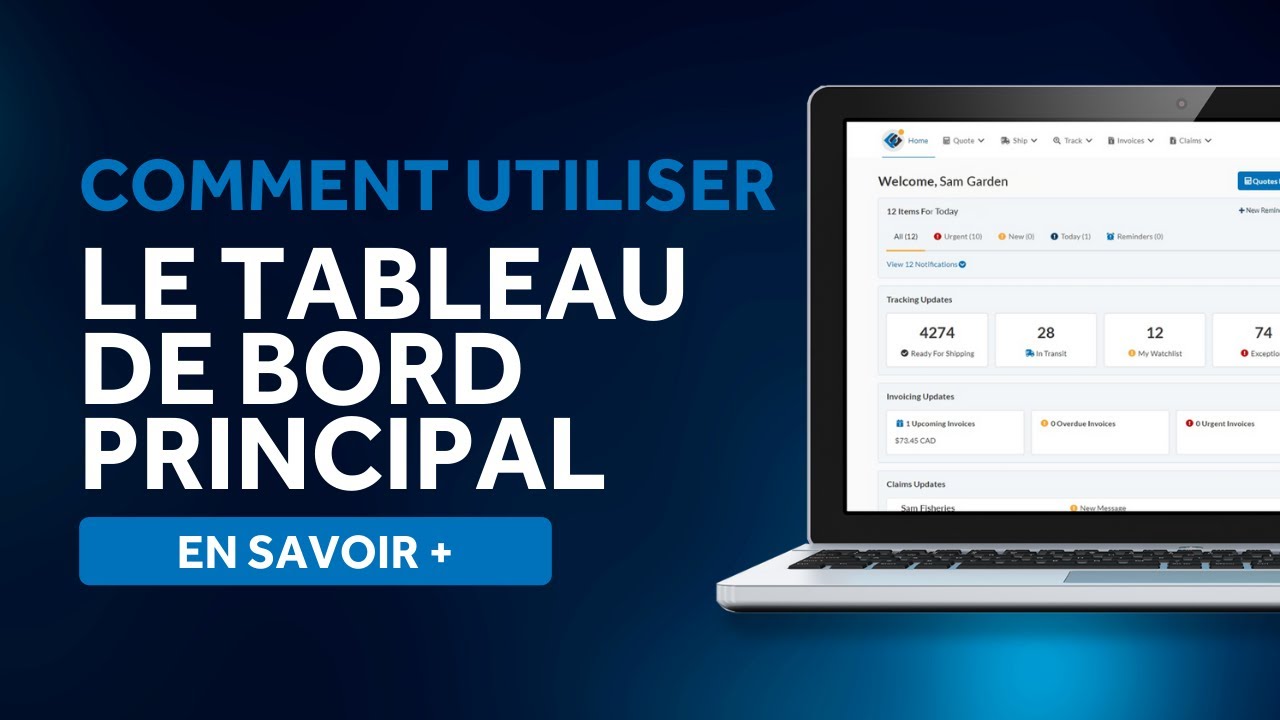 Comment utiliser le tableau de bord principal - YouTube