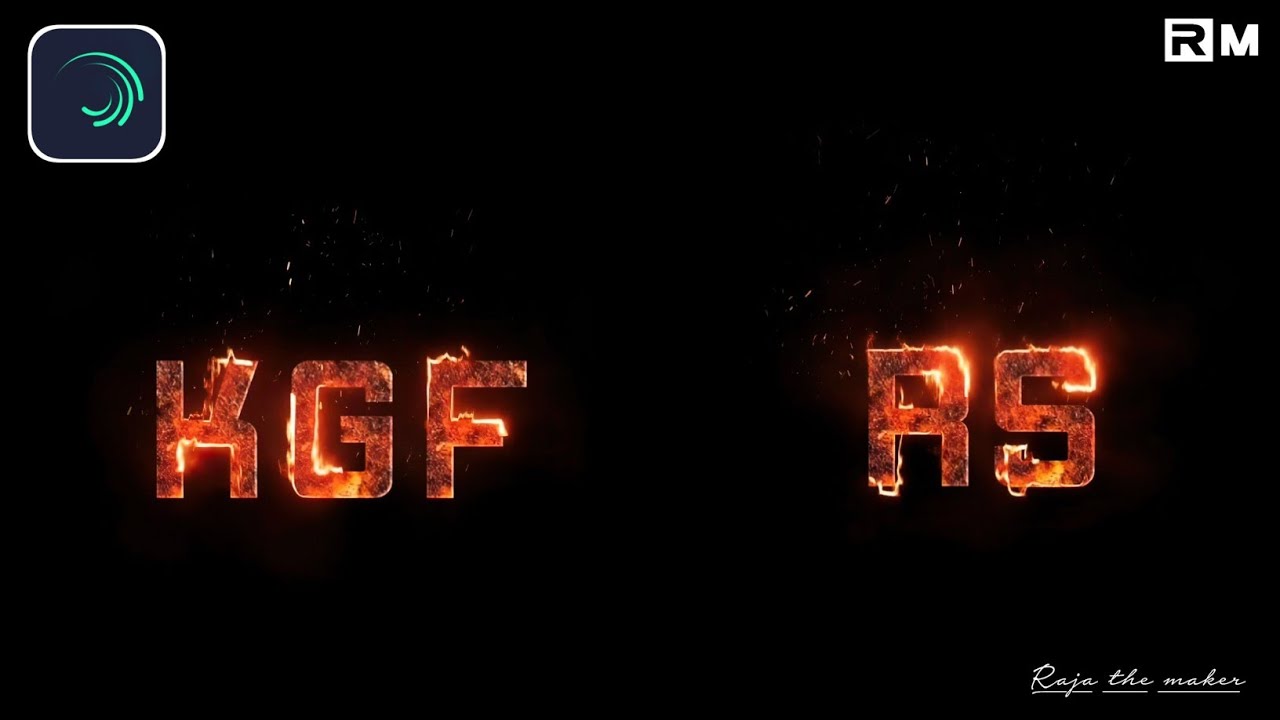 KGF title animation in alight motion | Raja The Maker