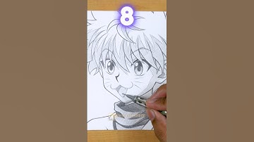 Which one is correct for Killua 😹 - HUNTER X HUNTER #shorts #drawing #killua