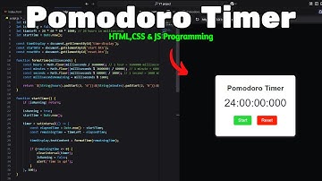 ASMR program - Pomodoro Timer create in [HTML, CSS & JS] programming | No Talking