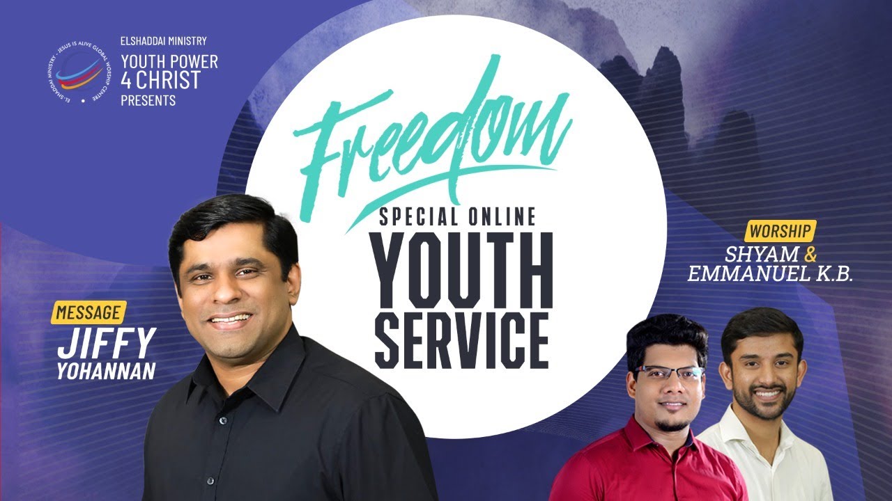 Live | Online Youth Service | Freedom | Youth Power For Christ | Br Jiffy Yohannan | 27-03-2021