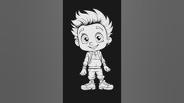 Boy Illustration in Inkscape #inkscape #illustration #speedart