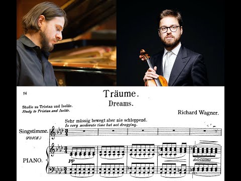 Wagner: Träume - Violin and Piano - Zosi/Schwan - Live, Score Video