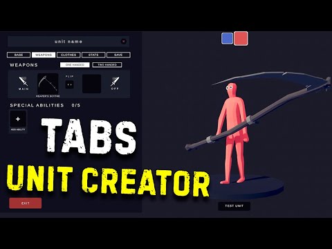 Unit Creator tabs beta Первый взгляд Totally Accurate Battle Simulator
