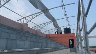 Tensile Fabric Installation ,tensile roof structure