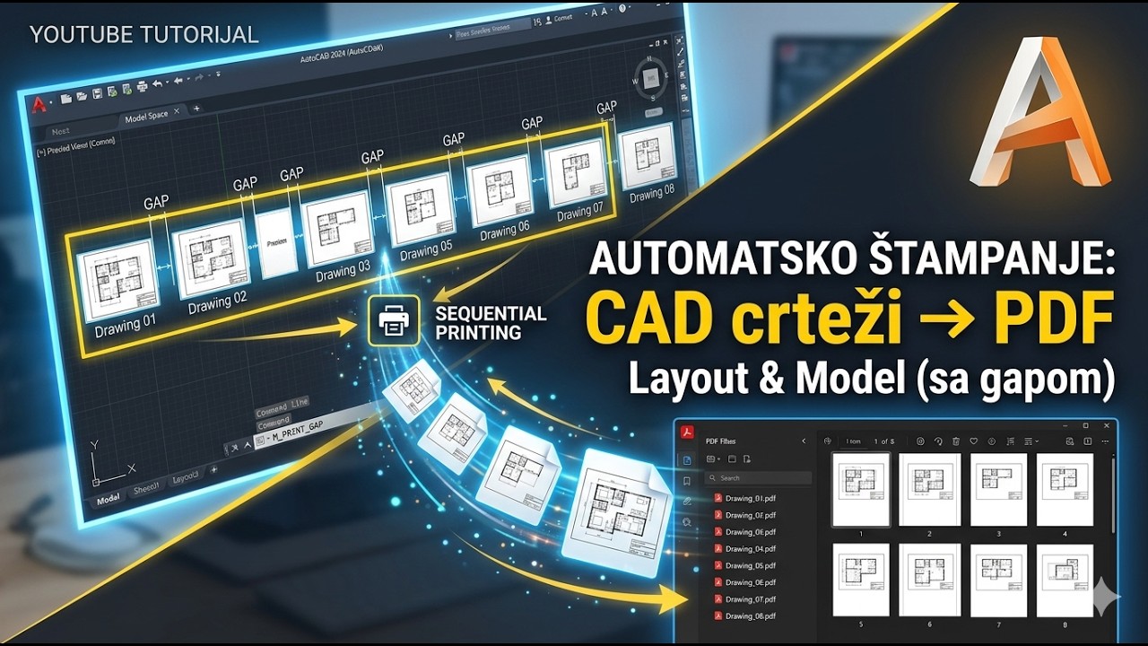 AutoCAD Batch Plot to PDF | Automate Model & Layout Printing (with Gap ...