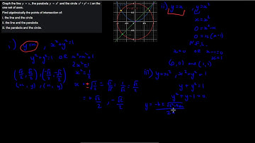Equations of circles and simultaneous equations