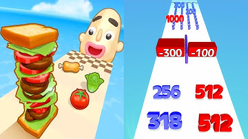 Sandwich Runner Vs Number Master - All Level Gameplay Walkthrough (Android iOS) Ep 1