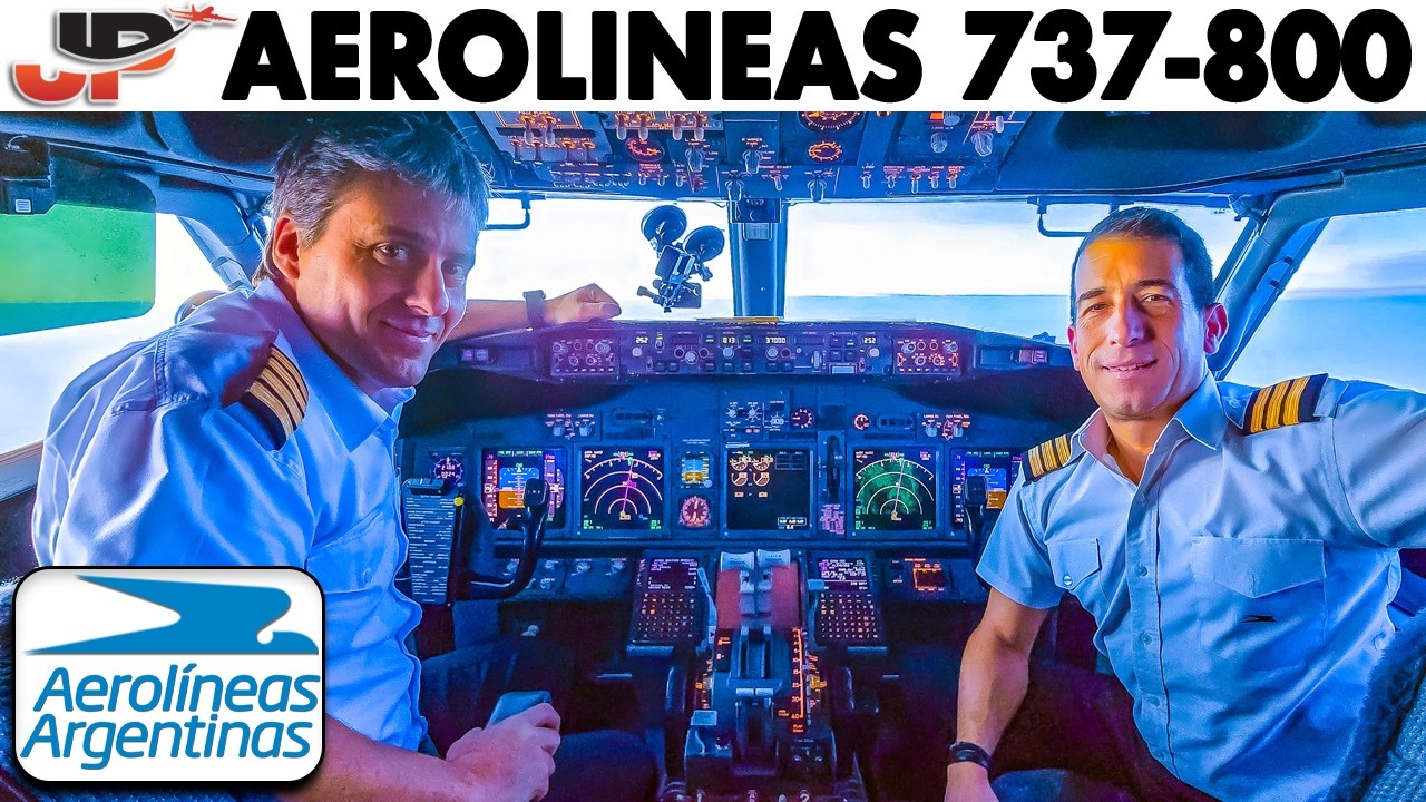 Ushuaia to El Calafate in cockpit Aerolineas 737-800