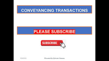 Conveyancing transactions