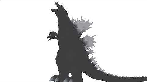 Godzilla roar test (2001) animation 