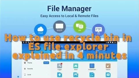 How to use recycle bin future in ES explorer pro with easy access 👍
