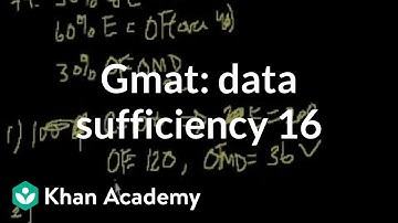 GMAT: Data sufficiency 16 | Data sufficiency | GMAT | Khan Academy