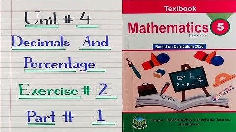 Class 5th Unit 4 Exercise 2 part 1 How decimals be added and subtracted #youtube #viralvideo #maths