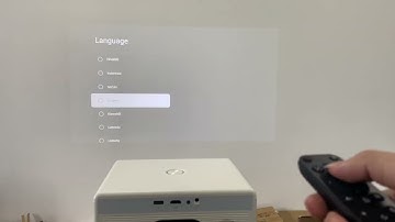 How to change the system language on the BYINTEK PLATO T5Max projector