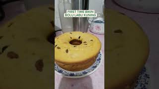 FIRST TIME BIKIN CAKE LABU KUNING #cake #bolu #labukuning #baking #hobby #pumpkincake